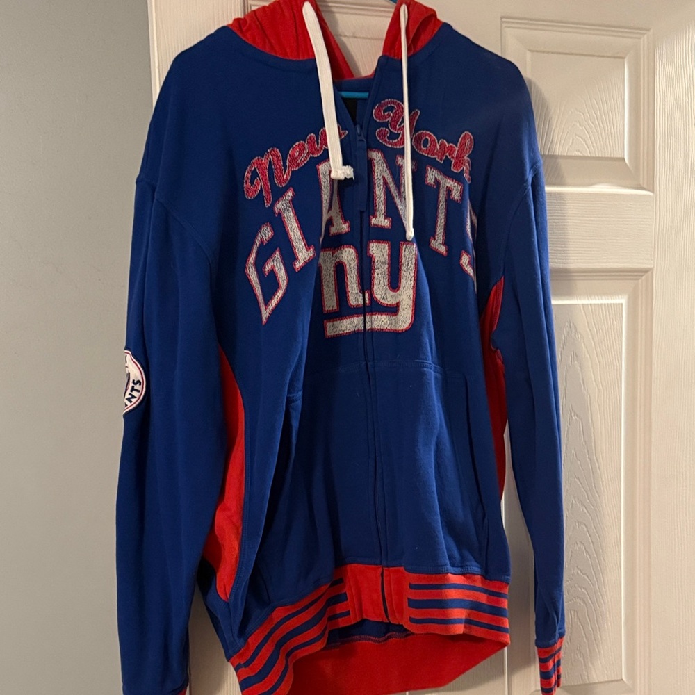 NFL Blue and Red Zip Up Sweater